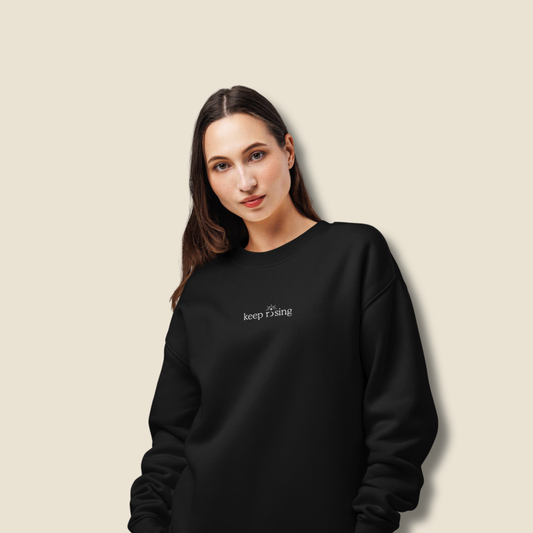 Embroidered Keep R;sing Crew Sweatshirt