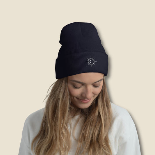 Moonrise Embroidered Beanie