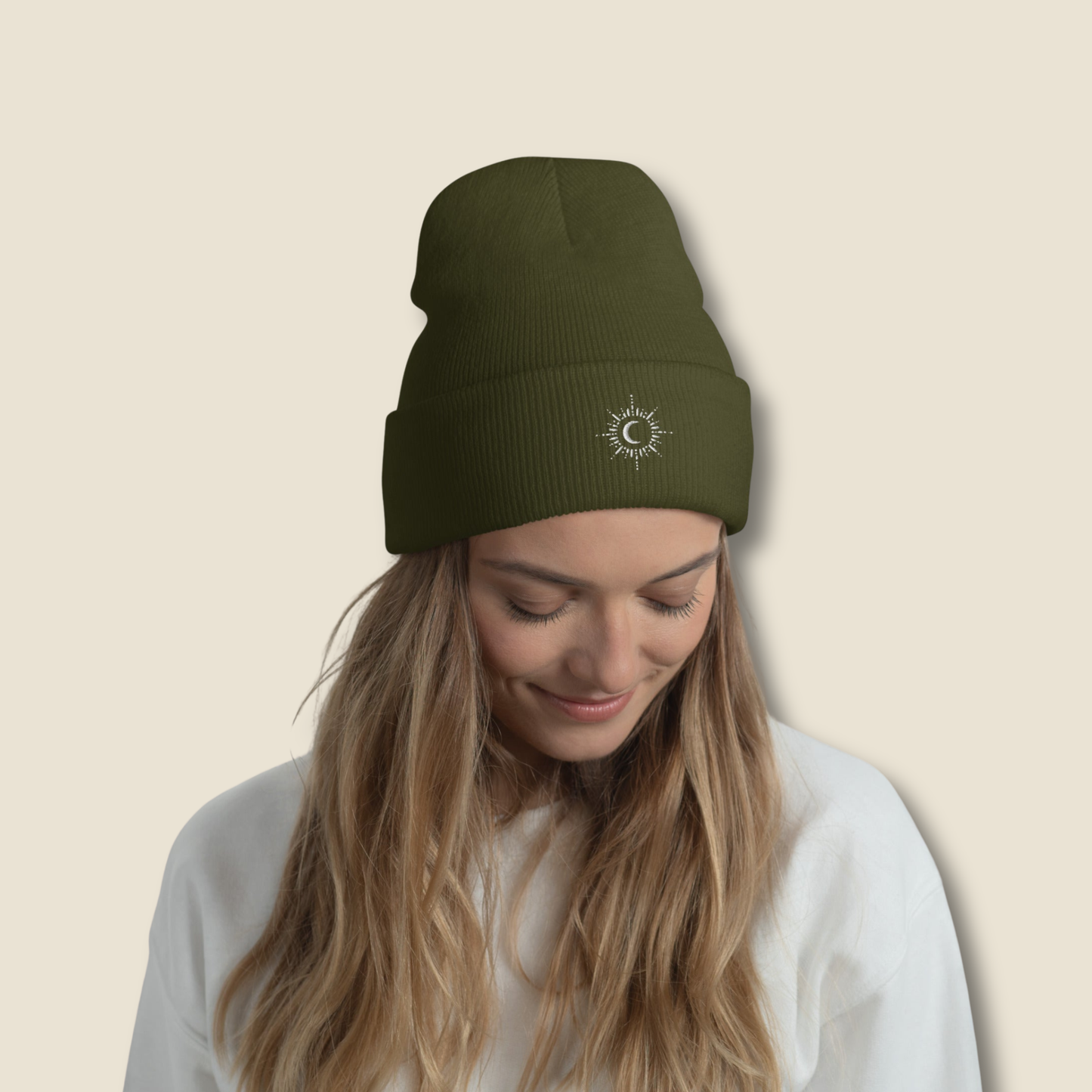 Moonrise Embroidered Beanie