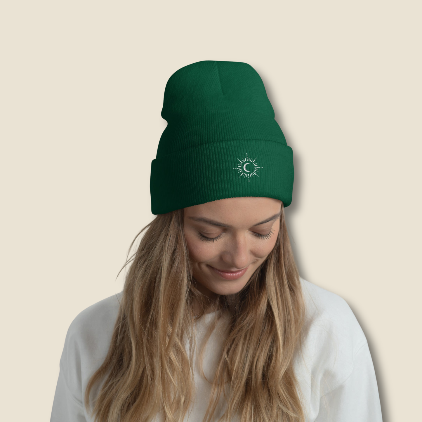 Moonrise Embroidered Beanie